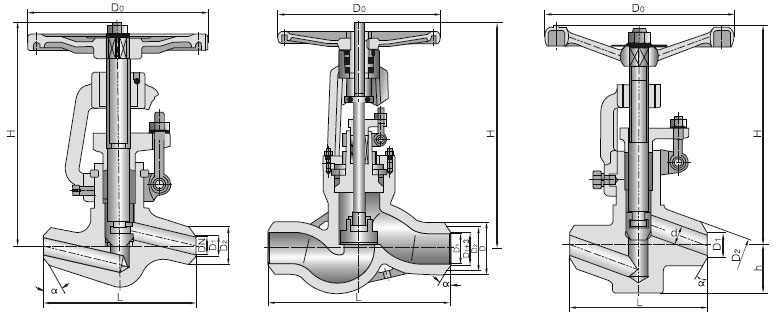 J61Y-P54/100V焊接电站截止阀(图1)